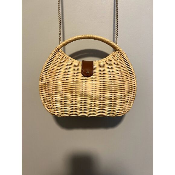 NWOT J.Crew Semicircle Rattan Clutch Style #BP512 - Picture 8 of 10
